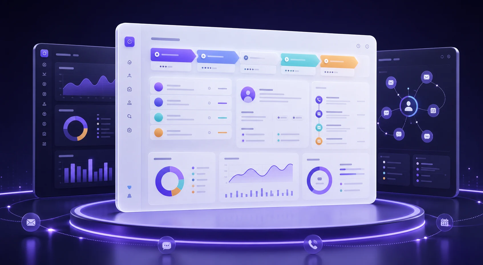 Lead Management CRM product dashboard